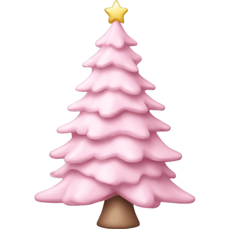 pastel pink christmas tree emoji