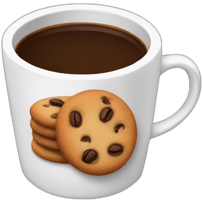 Coffee with cookies emoji