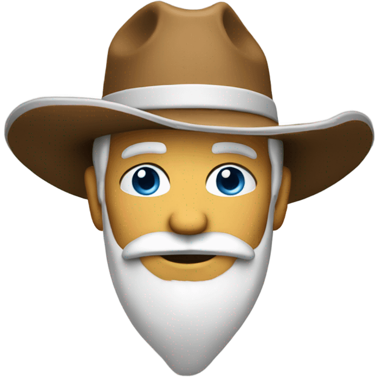 White Santa with a cowboy hat  emoji