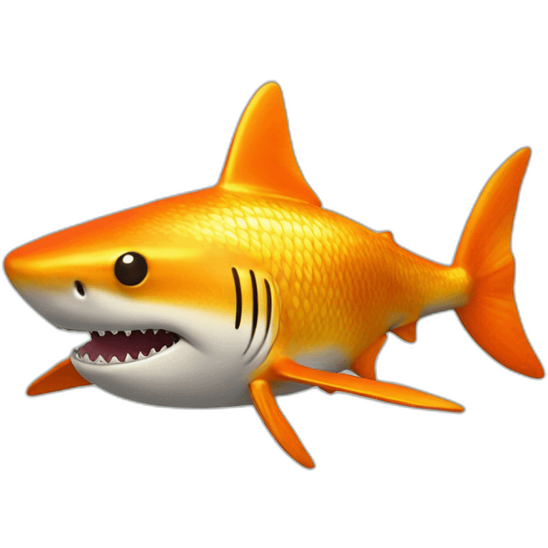 a shark head on top of a goldfish body emoji