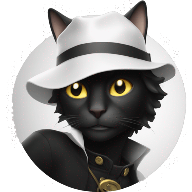 chat noir et blanc  emoji