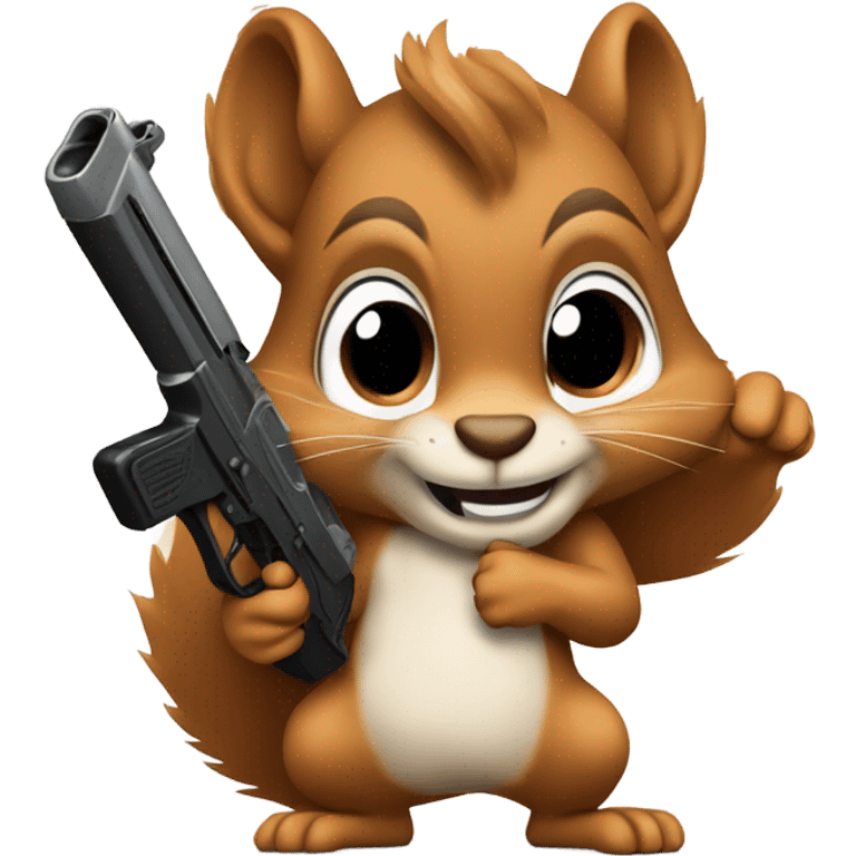 squirrel with a gun emoji