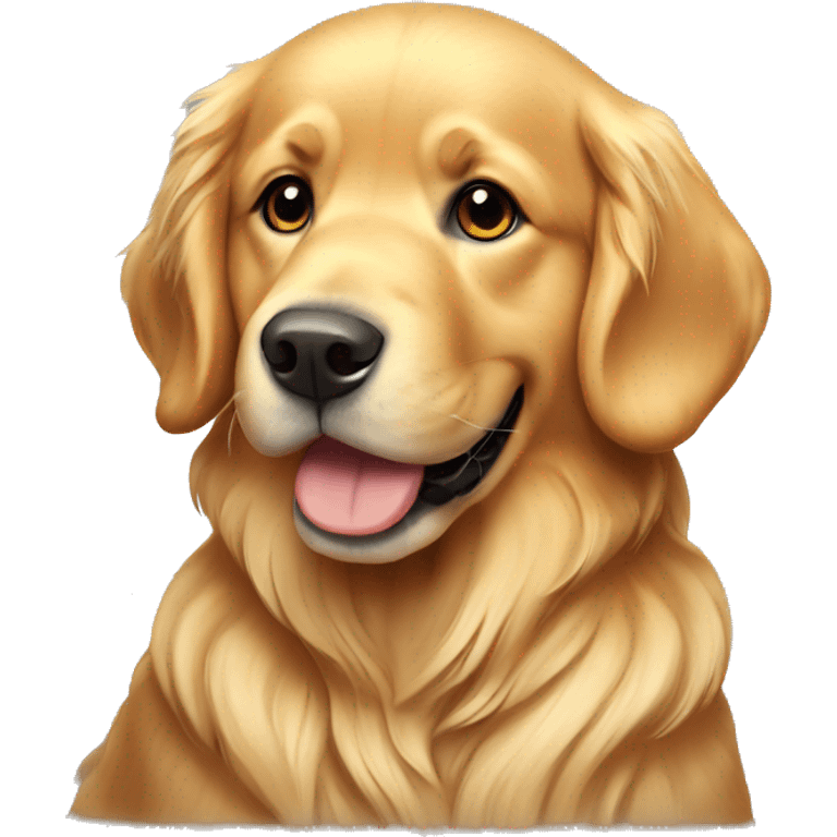 Golden retriever sitting down emoji