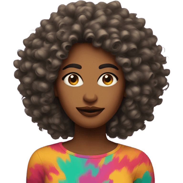 Woman with crazy hair emoji