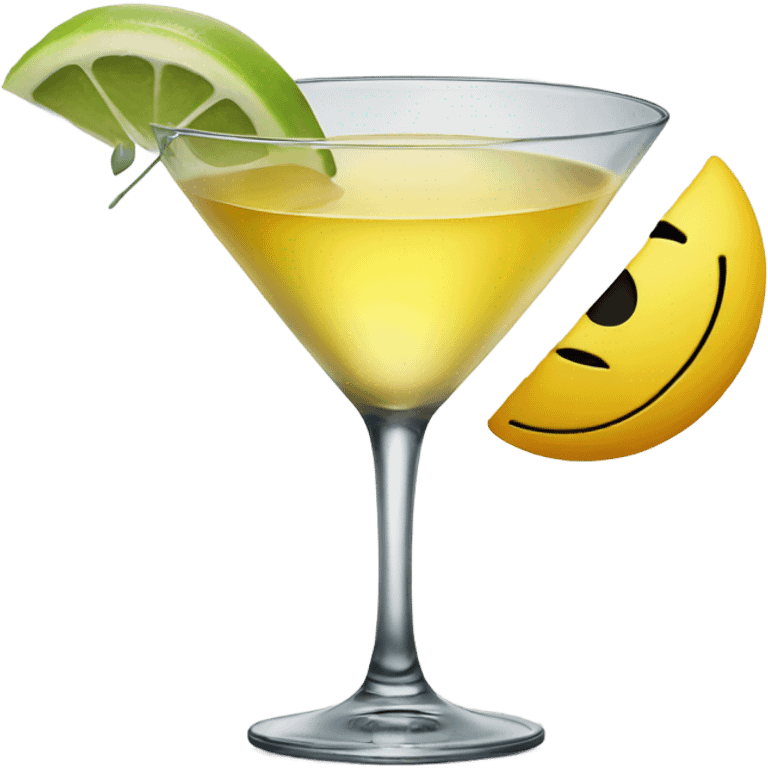 Smiley face with a martini emoji