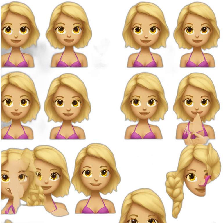 Blonde girl in bikini emoji