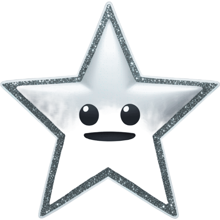 Gray Star with shine emoji