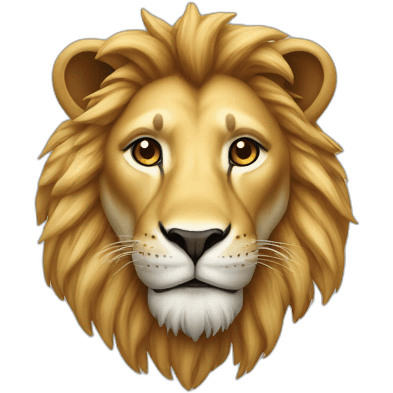 a lion with girafe head in white colour  emoji