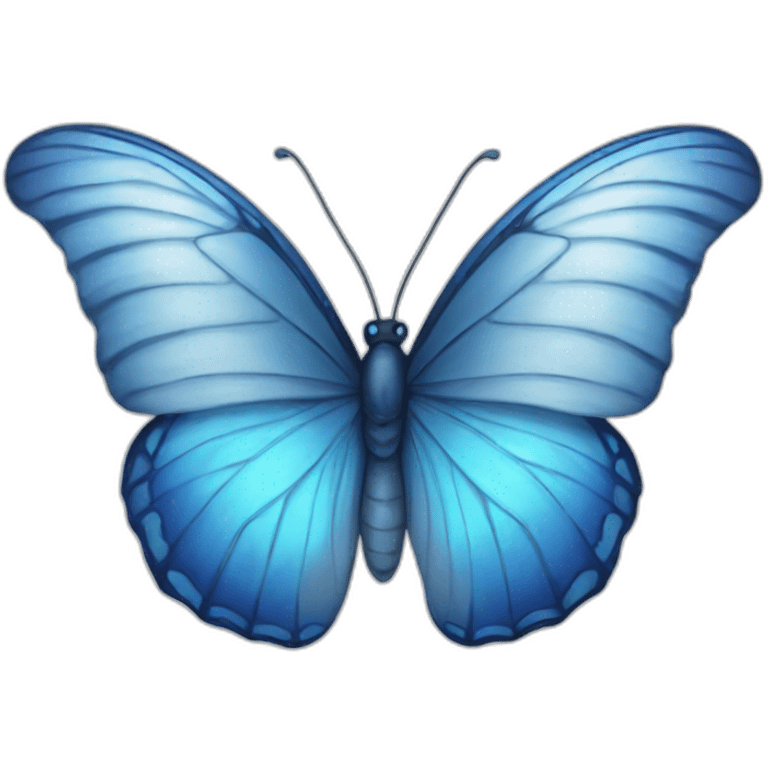 Blue and silver butterfly emoji