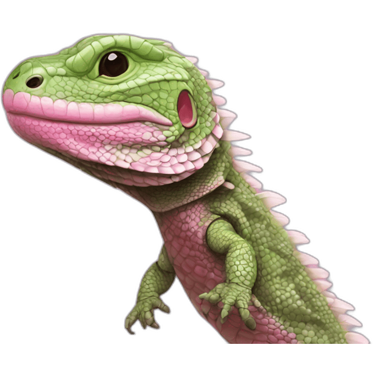 tegu lizard pink emoji