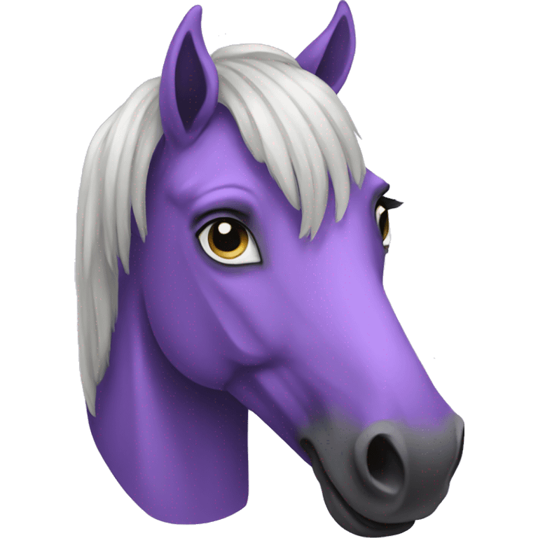 A purple horse emoji