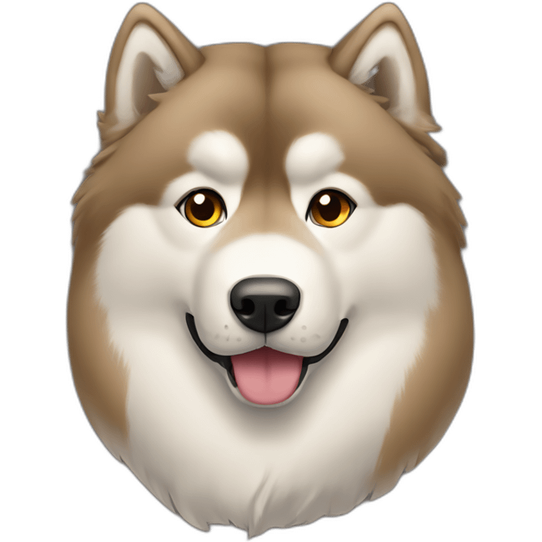 Light Brown malamute emoji