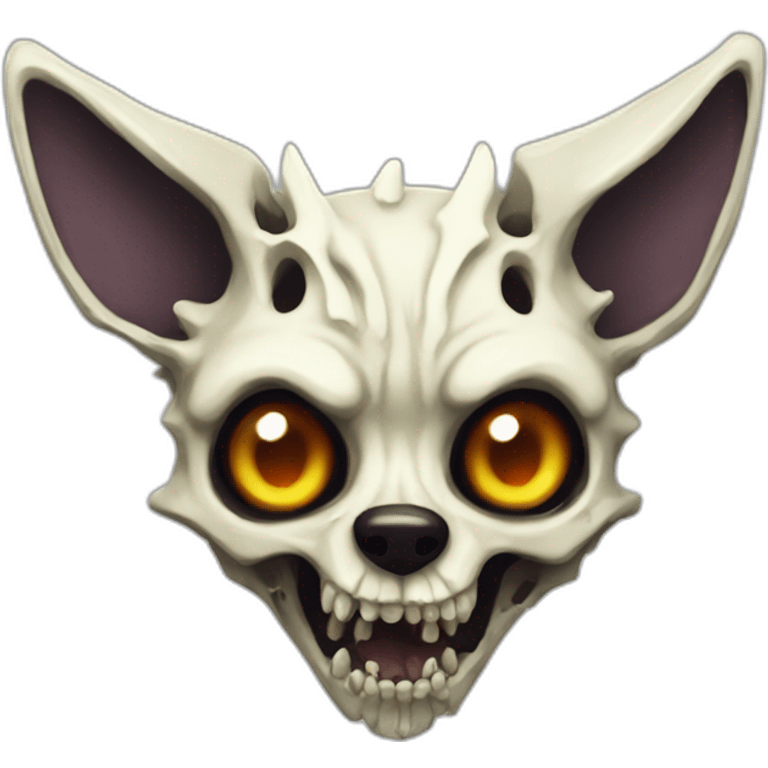 Zombie skeleton fox emoji