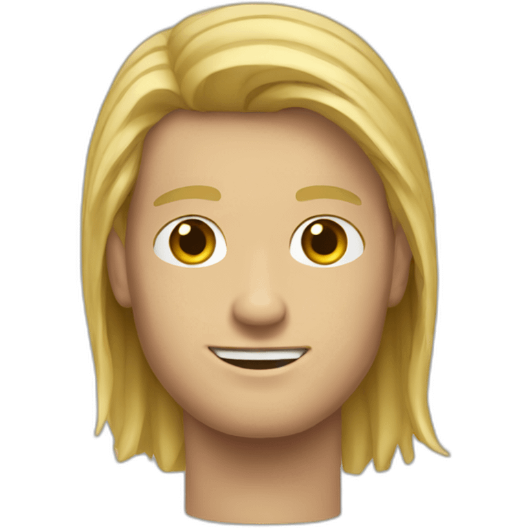 Surfer guy mi long blond hair emoji