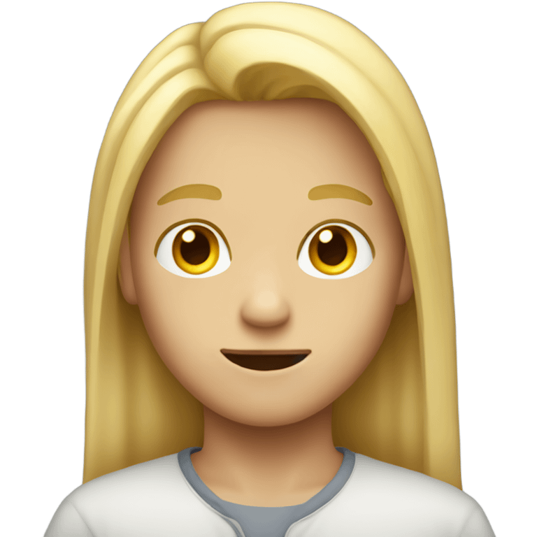 Boy with long blond hair emoji