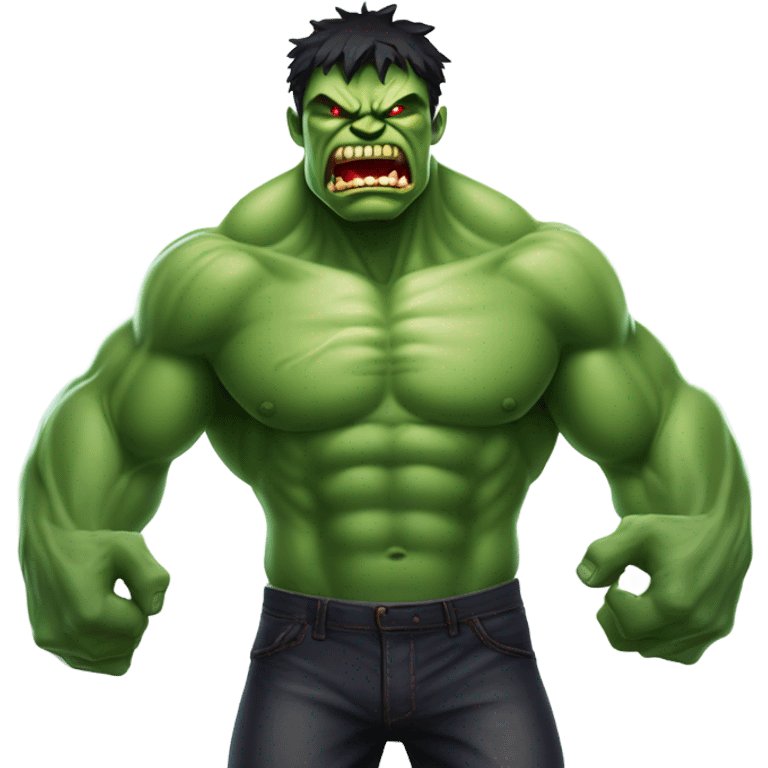 Hulk as vampire angry emoji