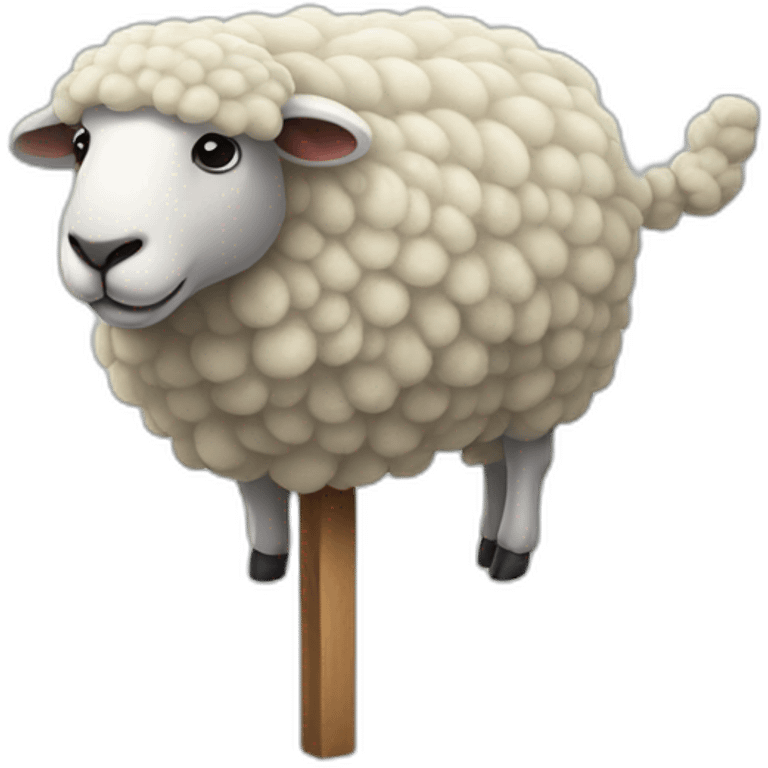 a sheep tied to a stake emoji