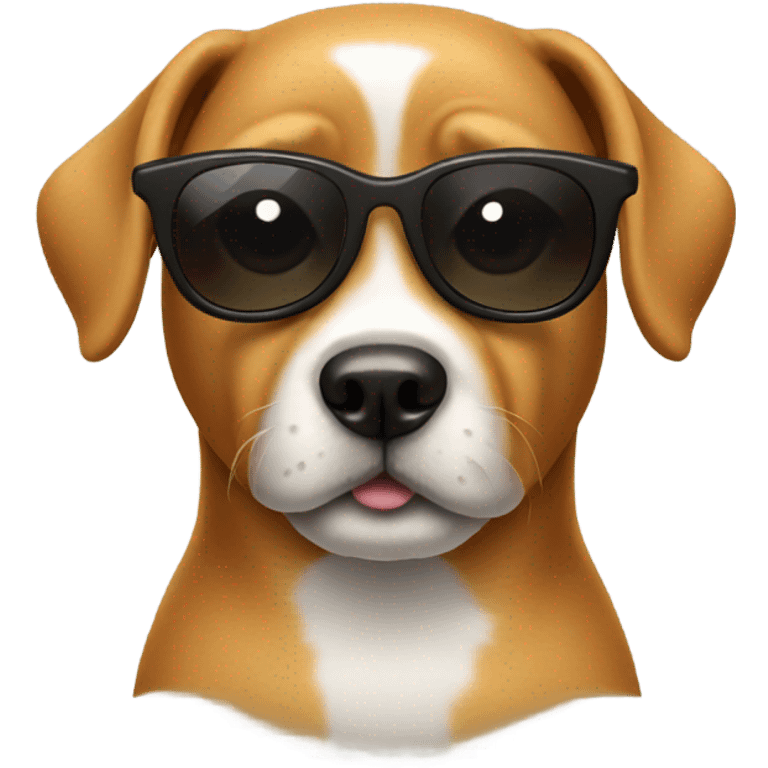 Dog with sunglasses emoji