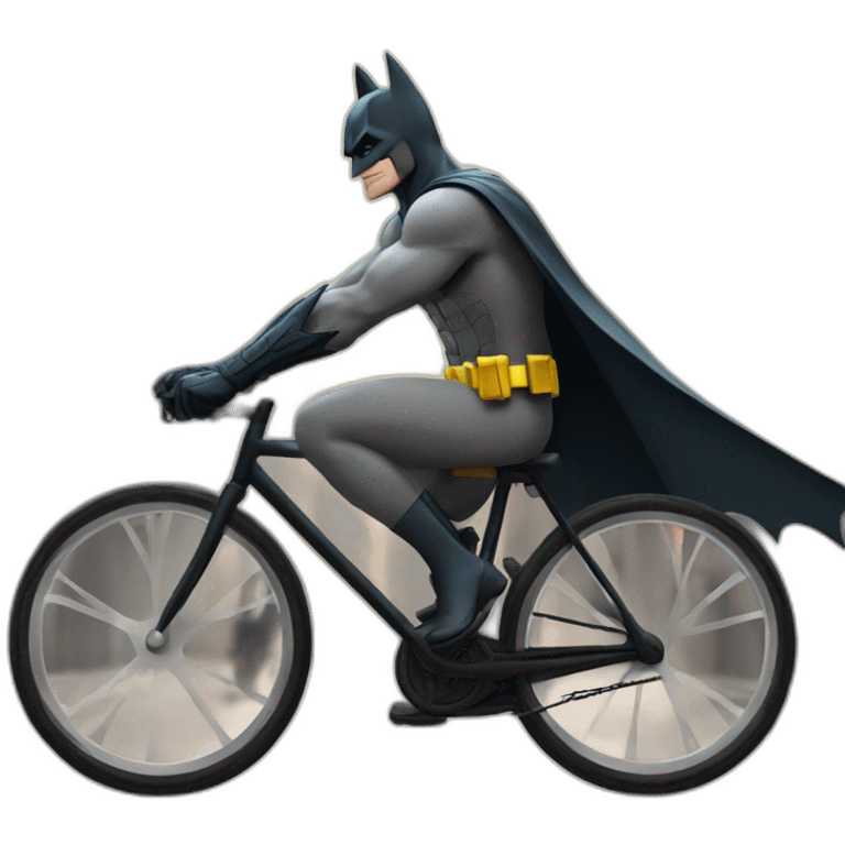 Batman riding a bycicle emoji