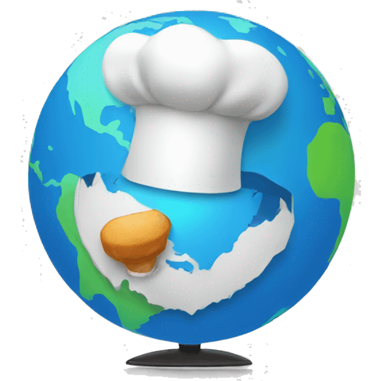 globe with a chef hat emoji