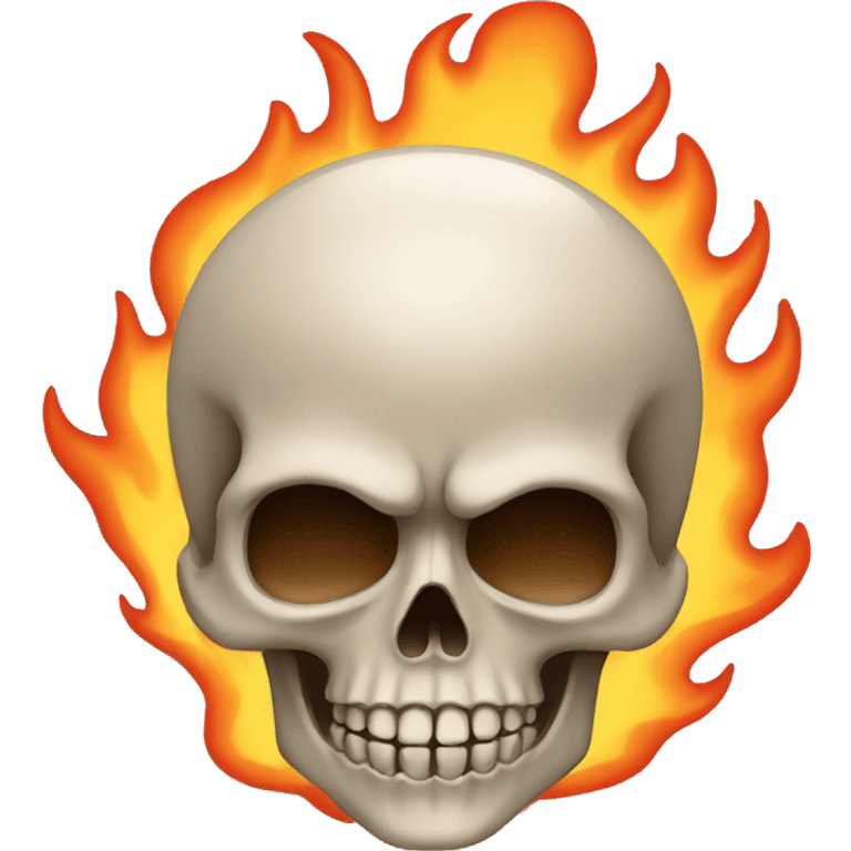 Skull with flames emoji