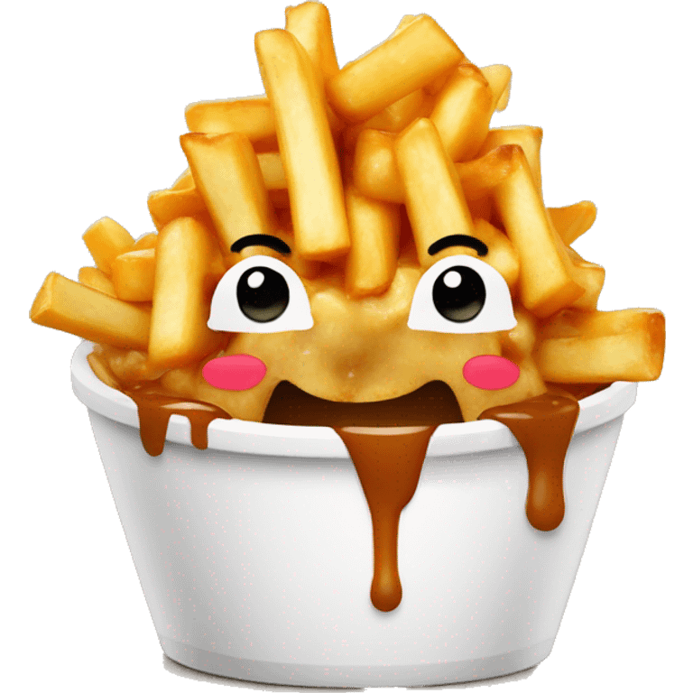 Poutine qui mange une poutine emoji