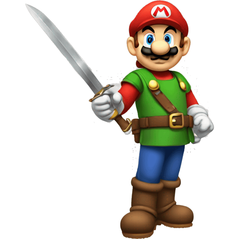 Mario avec une épée emoji