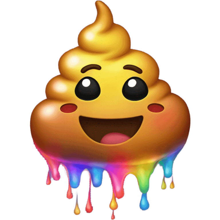 Rainbow sparkle poop emoji emoji