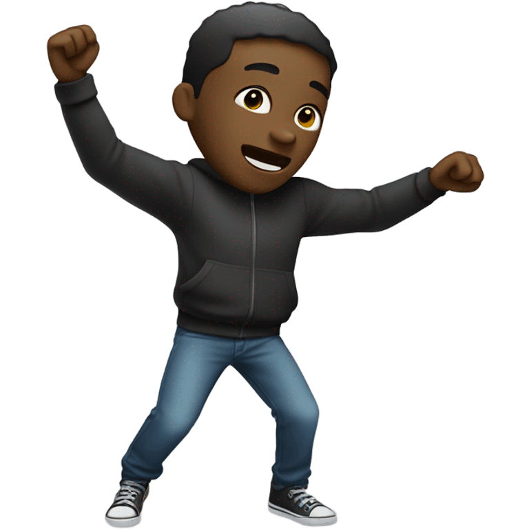 black person dabbing emoji