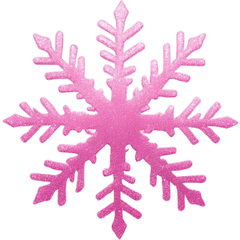 Pink glitter snowflake emoji