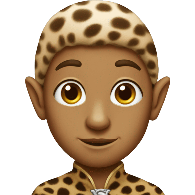 Elf leopard print human  emoji