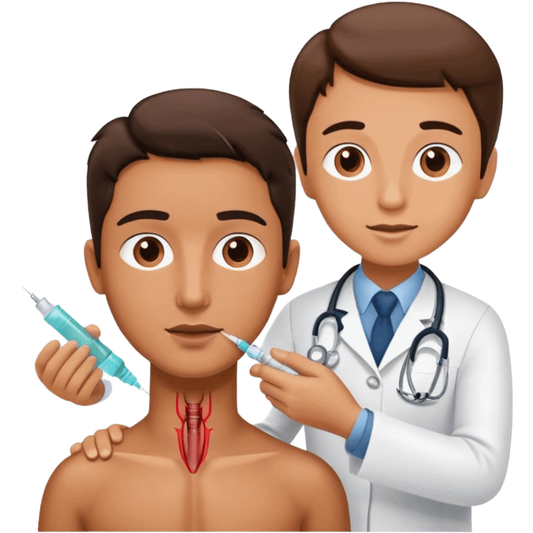 doctor doing injections on a patient  emoji