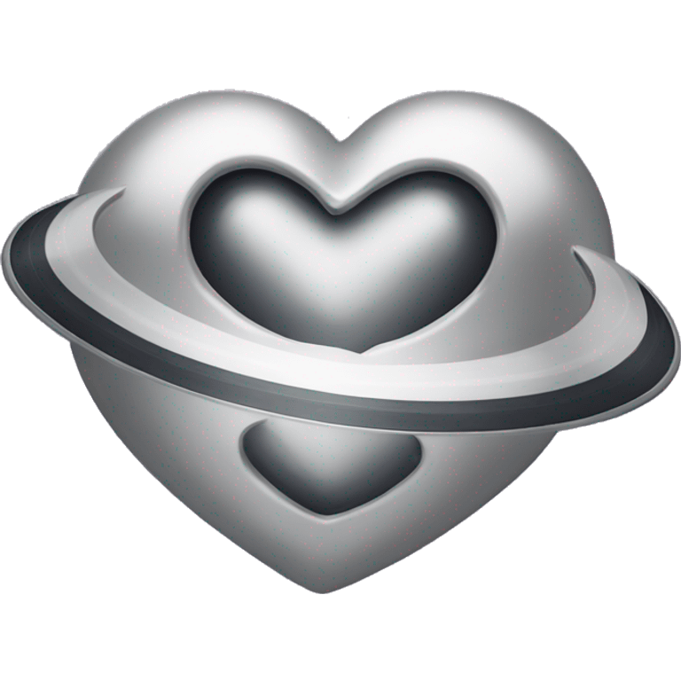 platinum heart shape saturn emoji