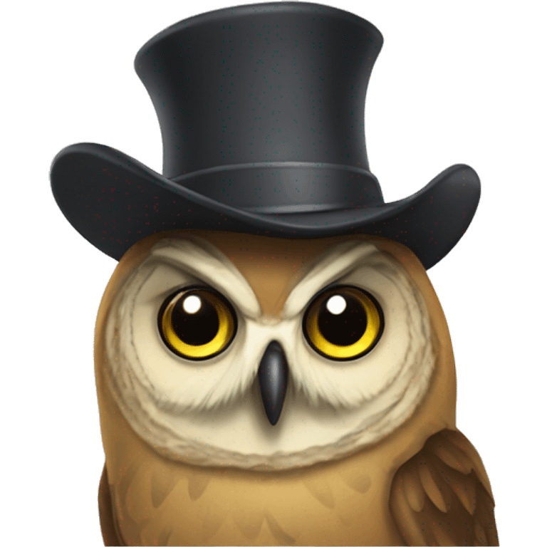 Owl with hat emoji