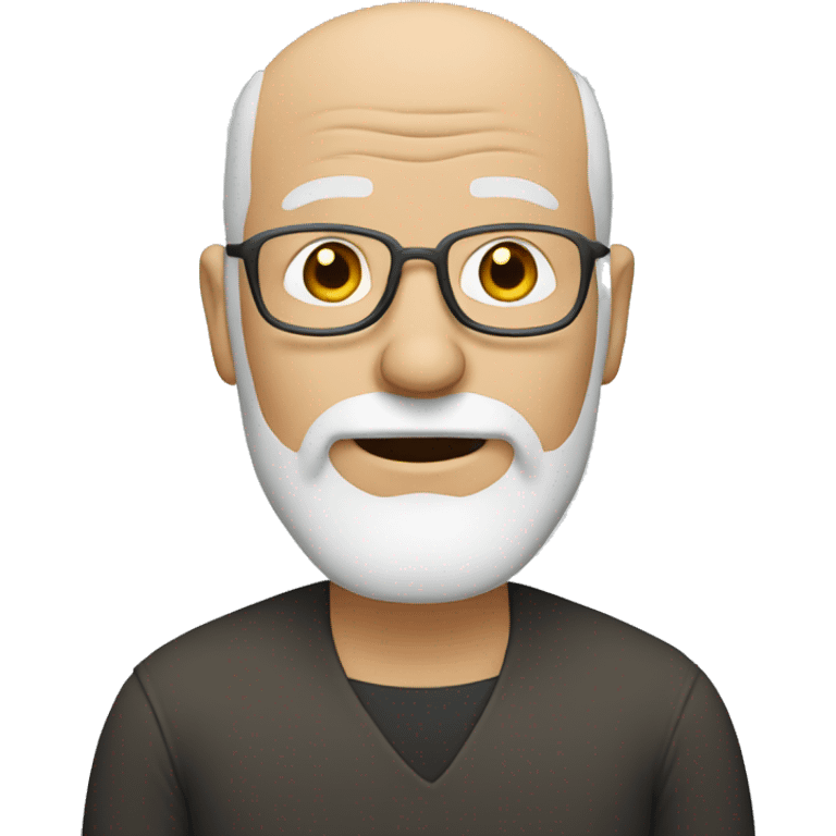 Old bald man with a white goatee emoji