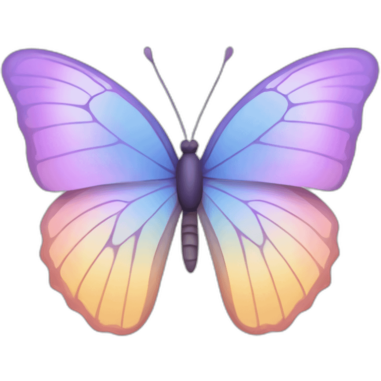 Pastel gradient hue butterfly emoji