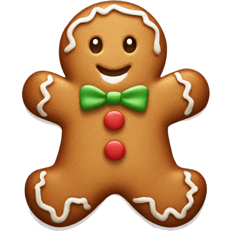 Cute gingerbread man emoji