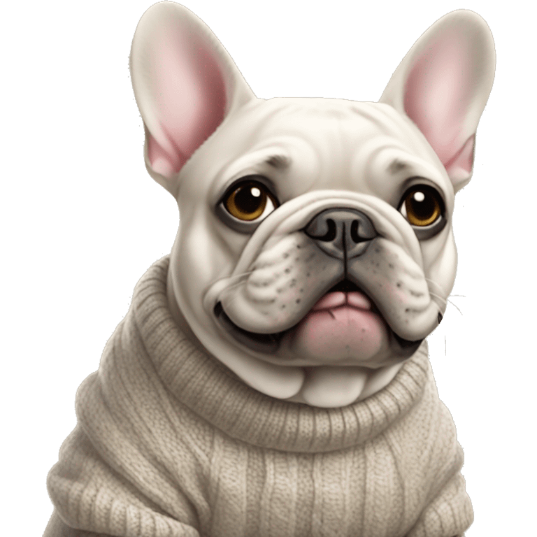 French bulldog wearing a sweater emoji