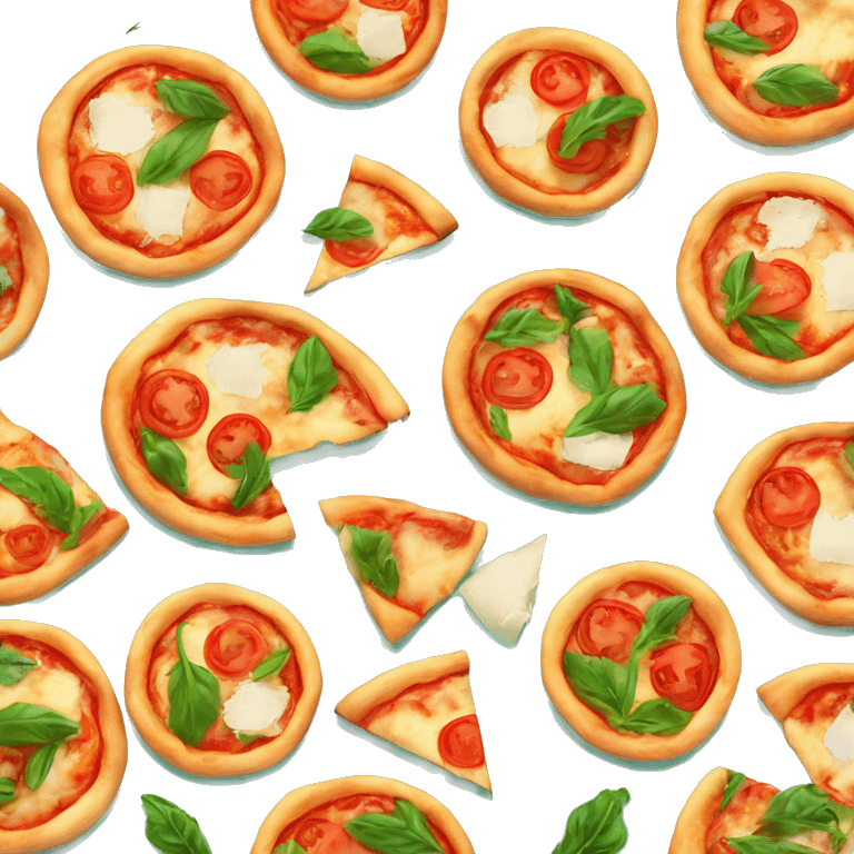 Pizza with rucola Parmesan and tomato  emoji