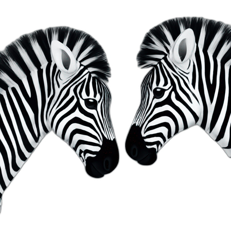 Zebras kissing emoji