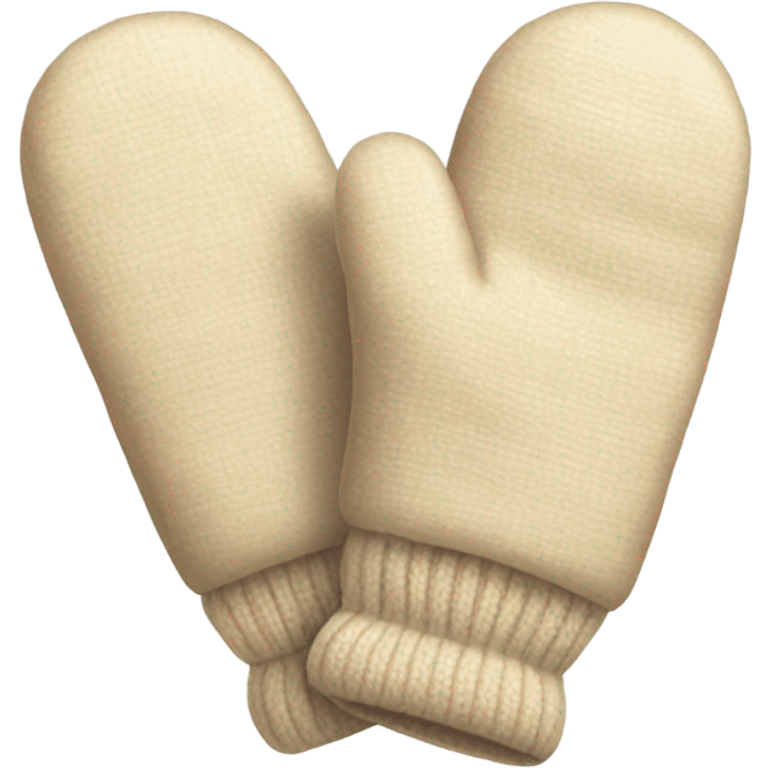 Two light beige mittens emoji