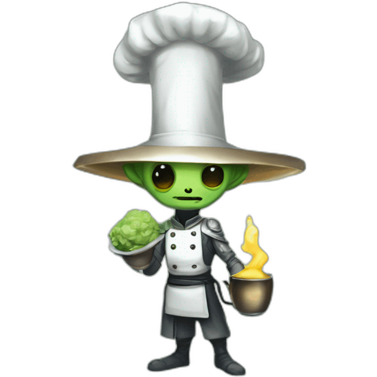 alien chef scifi roguelike rpg style inspired by slay the spire digital art emoji