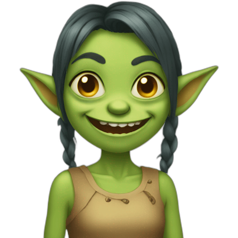 Ugly goblin girl emoji