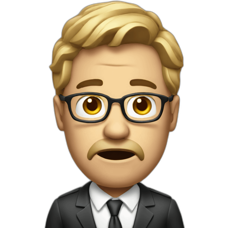 A frustrated lawyer emoji