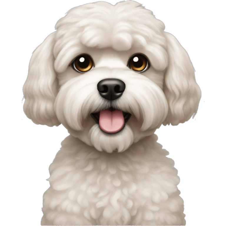 A poodle mixed with a shih tzu emoji