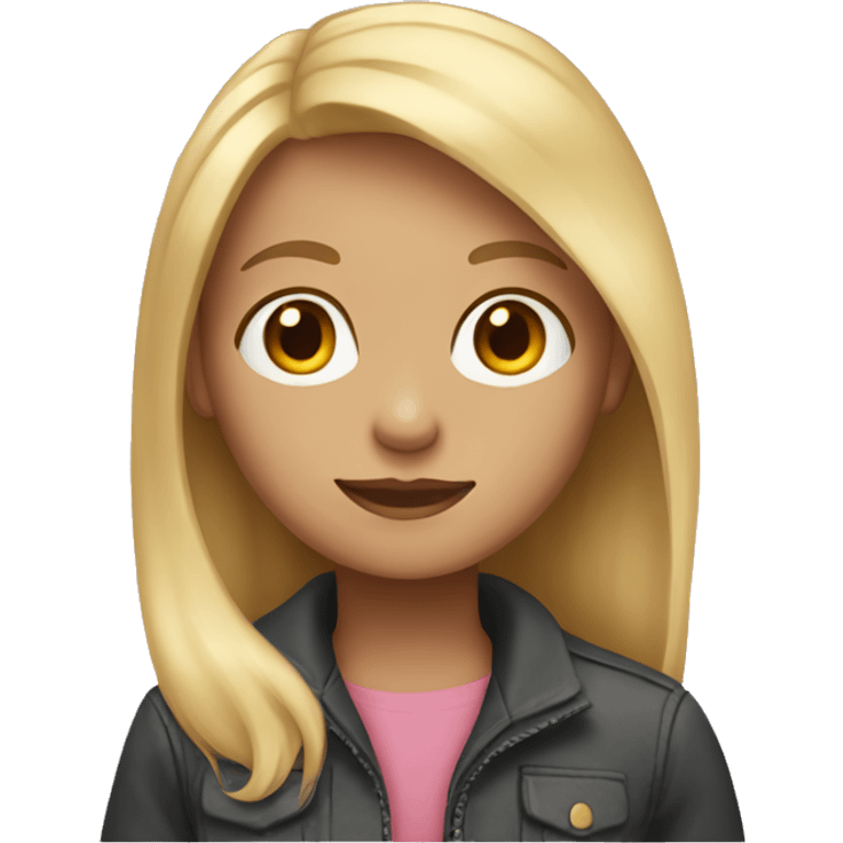 girl with blond midle hair emoji