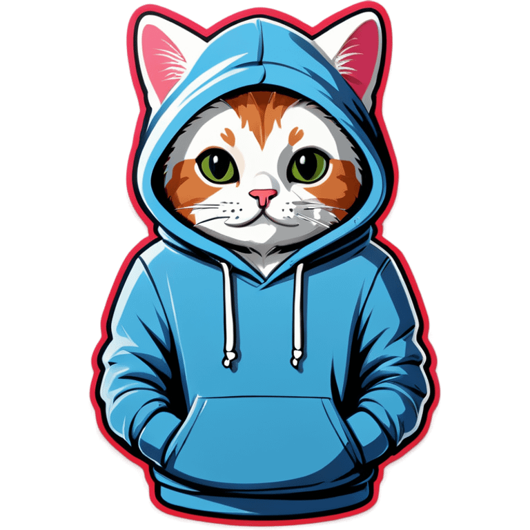 Cat wearing a hoodie  emoji