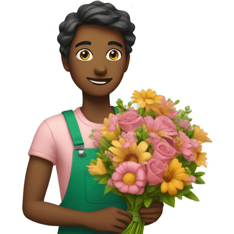 Florist with a bouquet emoji