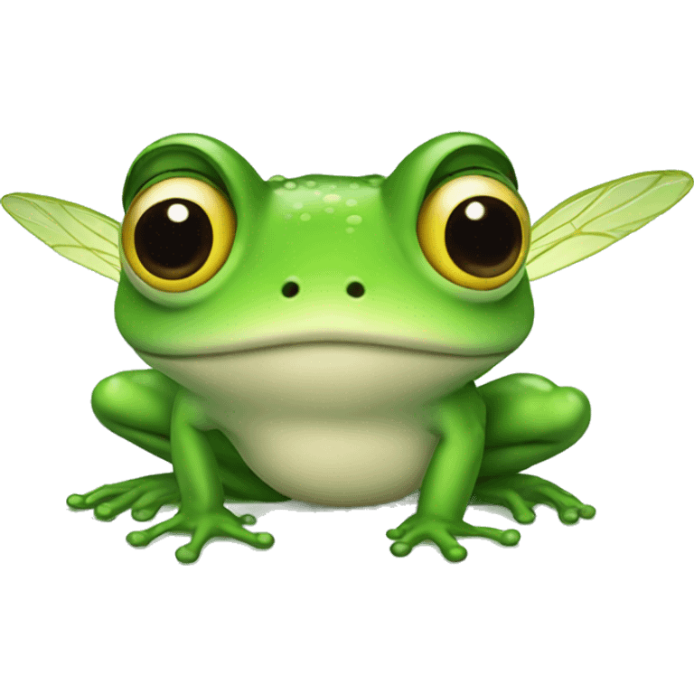 Fairy frog with wings  emoji