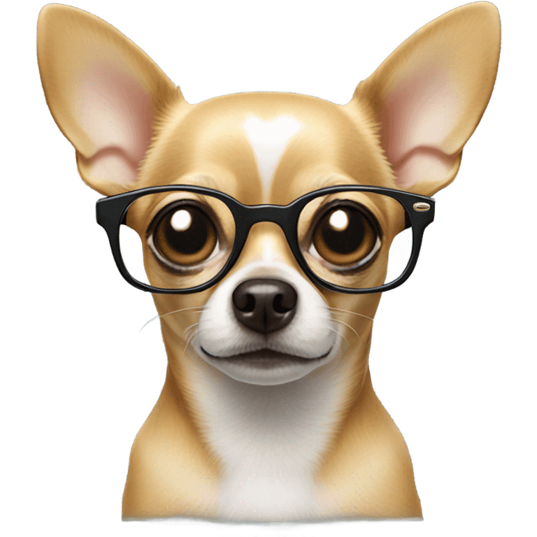 Chihuahua with glasses  emoji